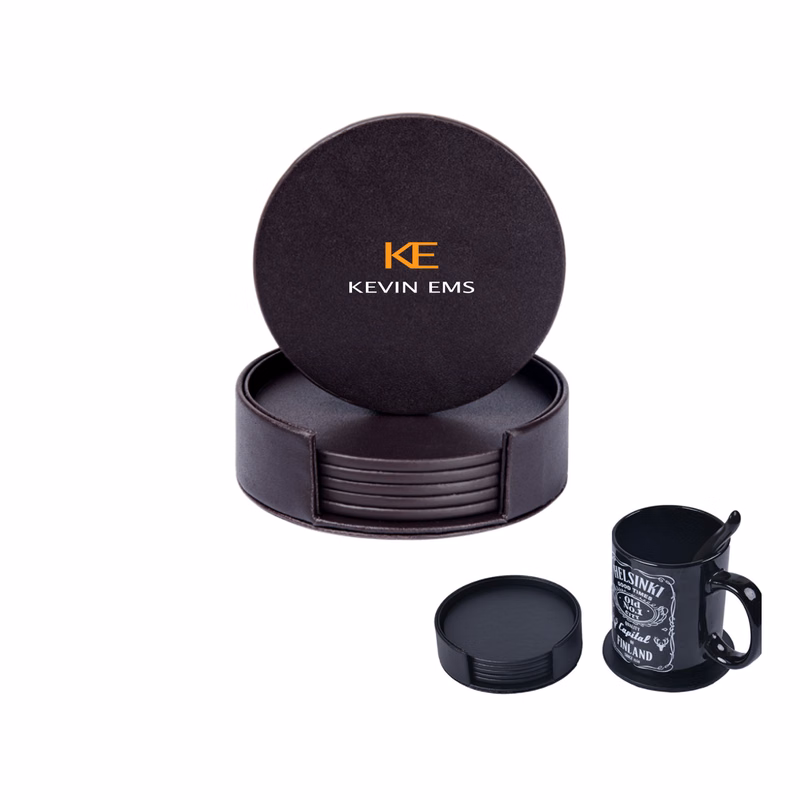 Creative PU Leather Insulation Coaster