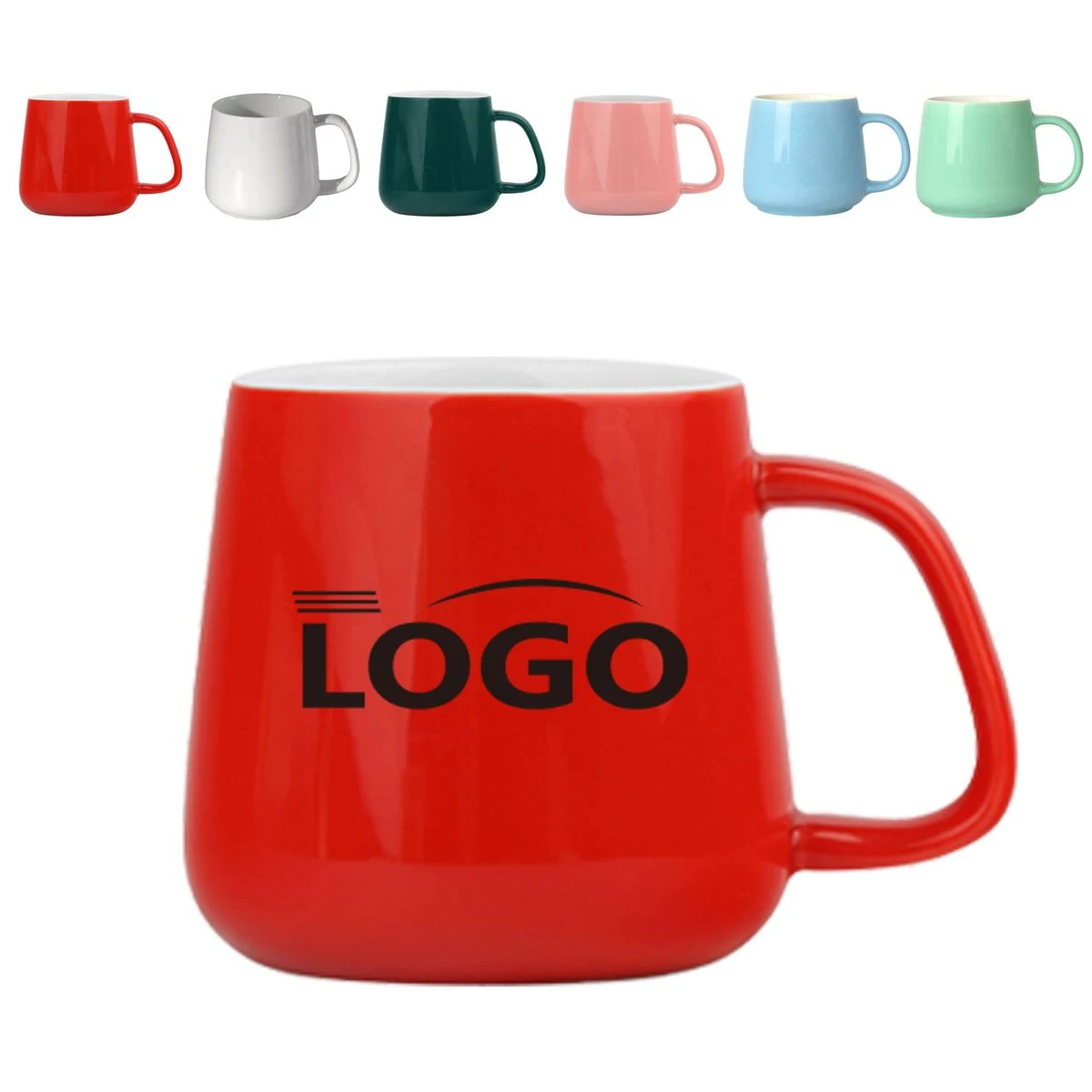 12Oz Glossy Ceramic Belly Mug 1