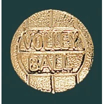 Volleyball Metal Chenille Letter Insignia Pin 1