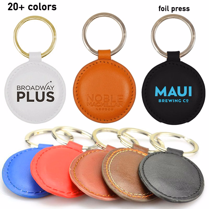 Pinnacle 2" Stitched Leatherette Key Tag