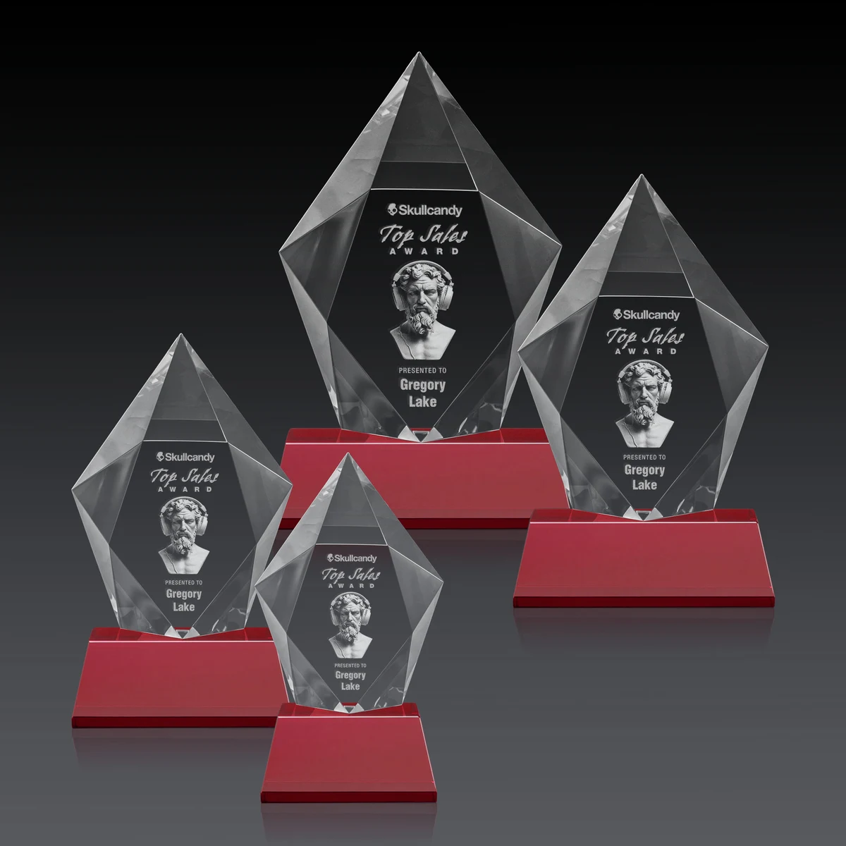 Devron 3D Award on Base - Red 1