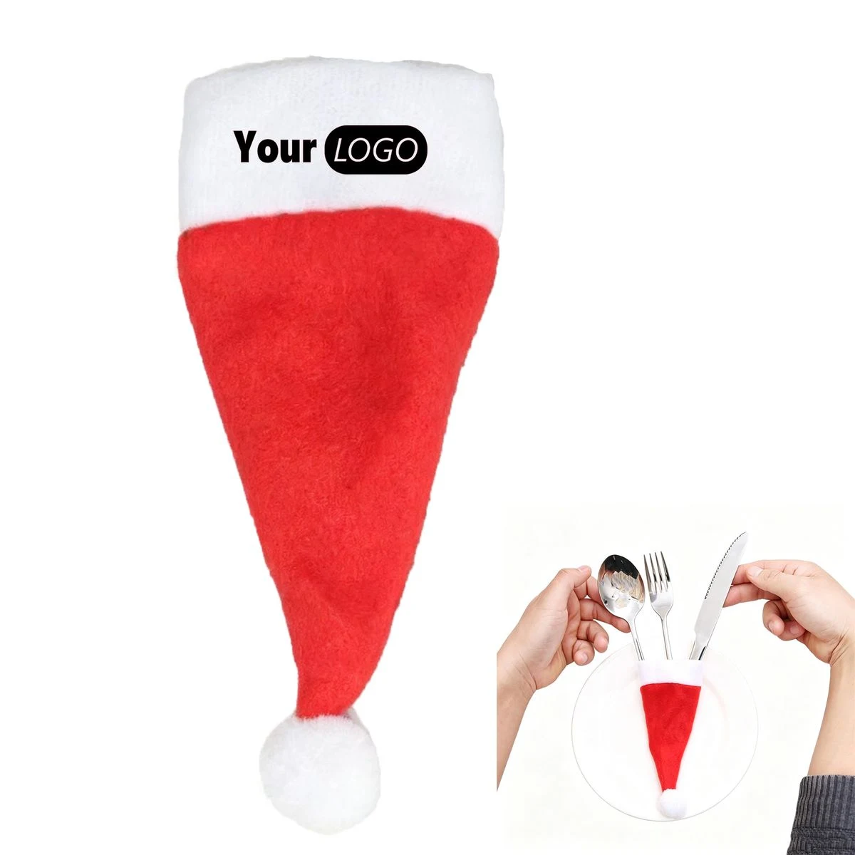 Mini Santa Hat For Tableware Christmas Decor 1