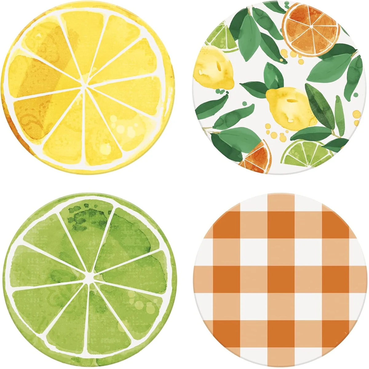 3.54" Circular Absorbent Paper Coaster 1