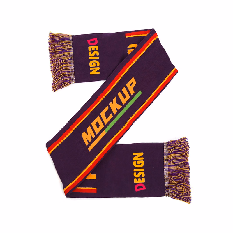 Soccer Knit Scarf MOQ 100 PCS