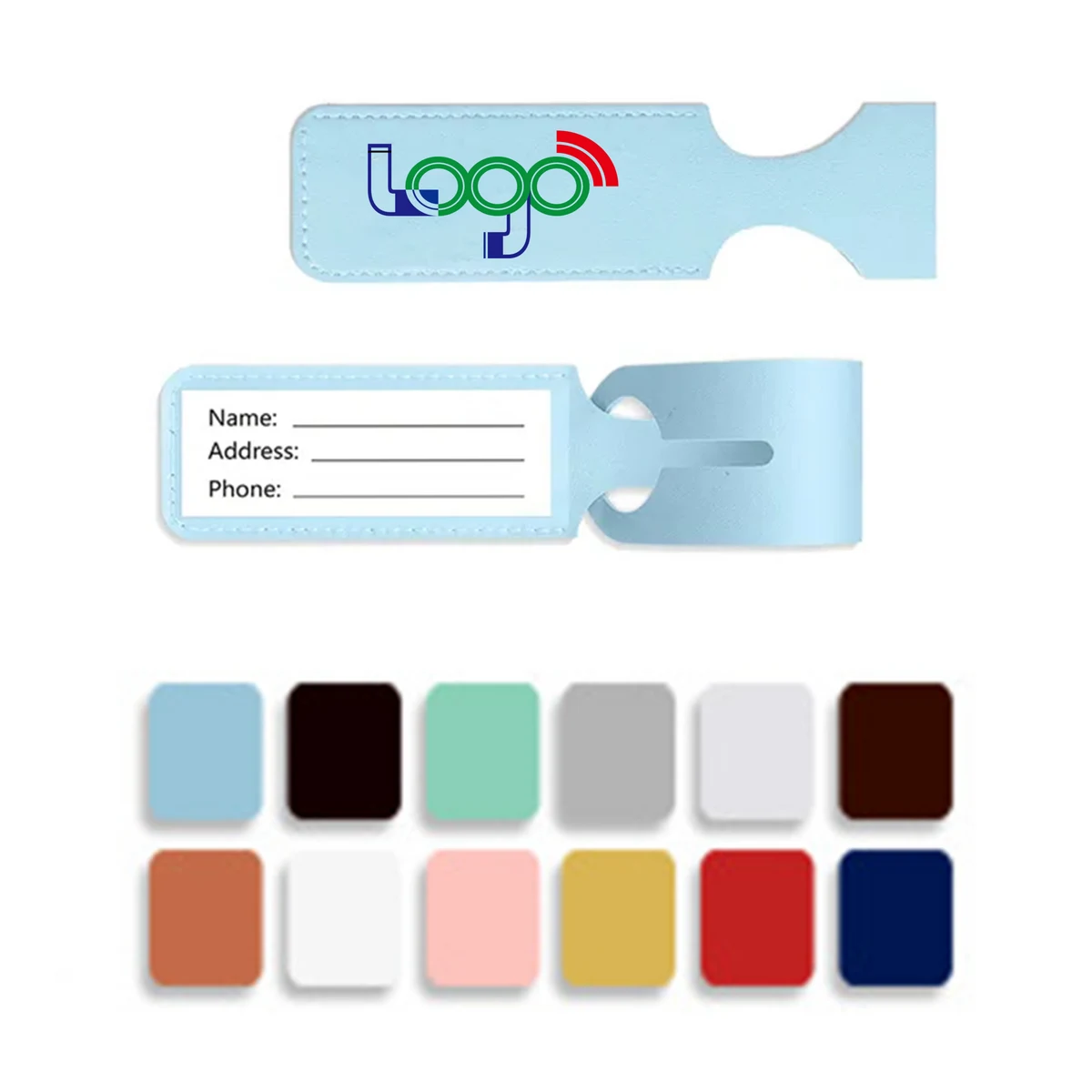 Customizable PU Leather Luggage Tag 1