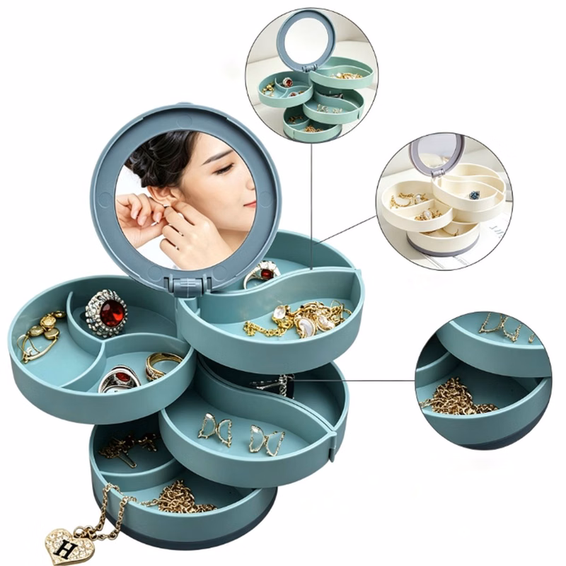 Rotating Multi-Layer Jewelry Storage Box