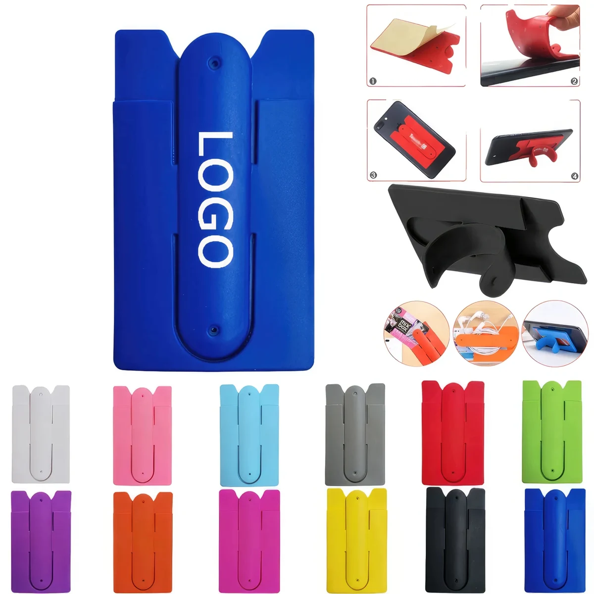 Silicone Phone Card Holder Desktop Lazy Stand 1