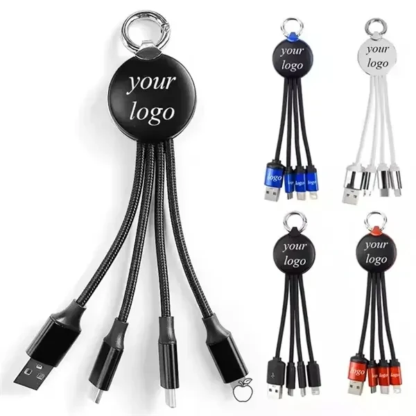 Custom 3 in 1 Illuminated Charging Cable with Multiple Adapters — Tech Event Giveaway 1