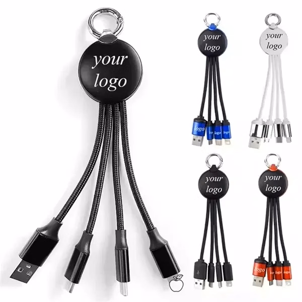 Custom 3 in 1 Illuminated Charging Cable with Multiple Adapters — Tech Event Giveaway