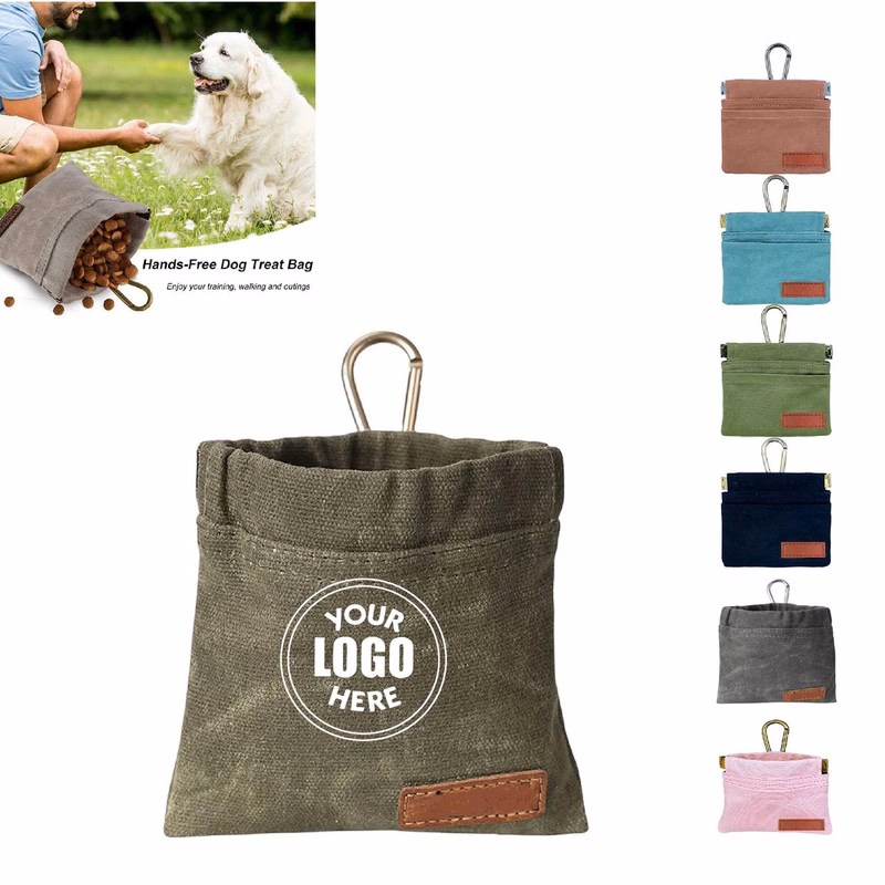 MOQ 30pcs Canvas Dog Treat Pouch