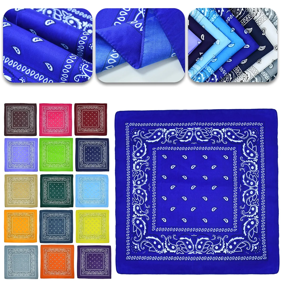 Cotton Bandanna Square Scarf 1