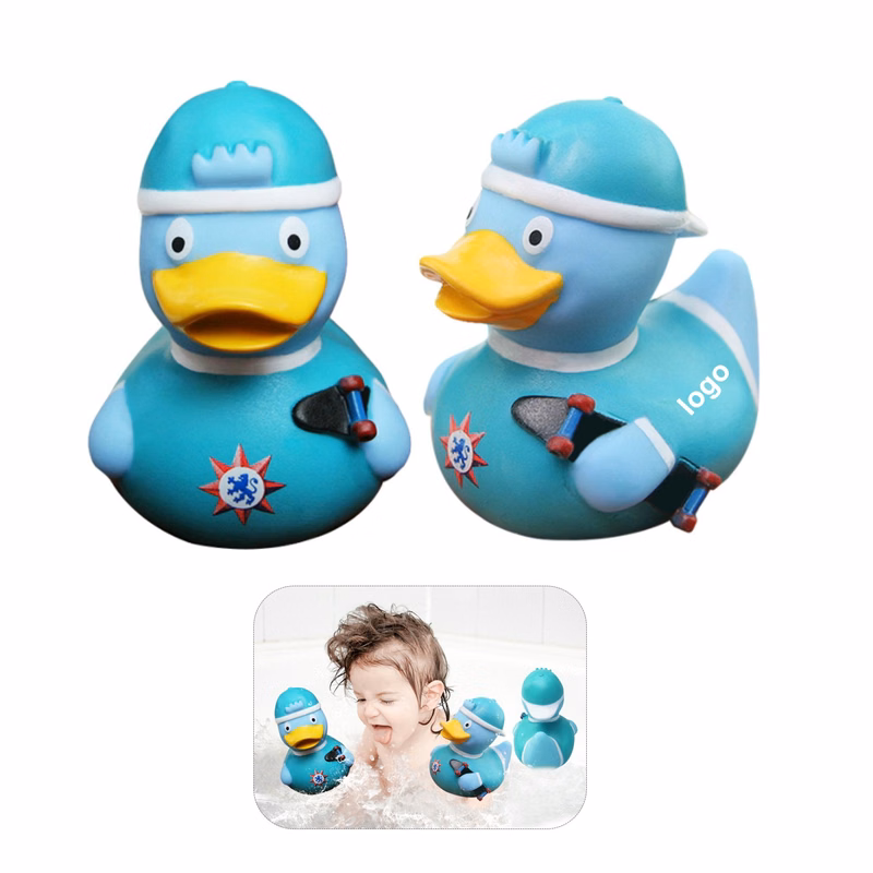 Rubber Duck with Skateboard