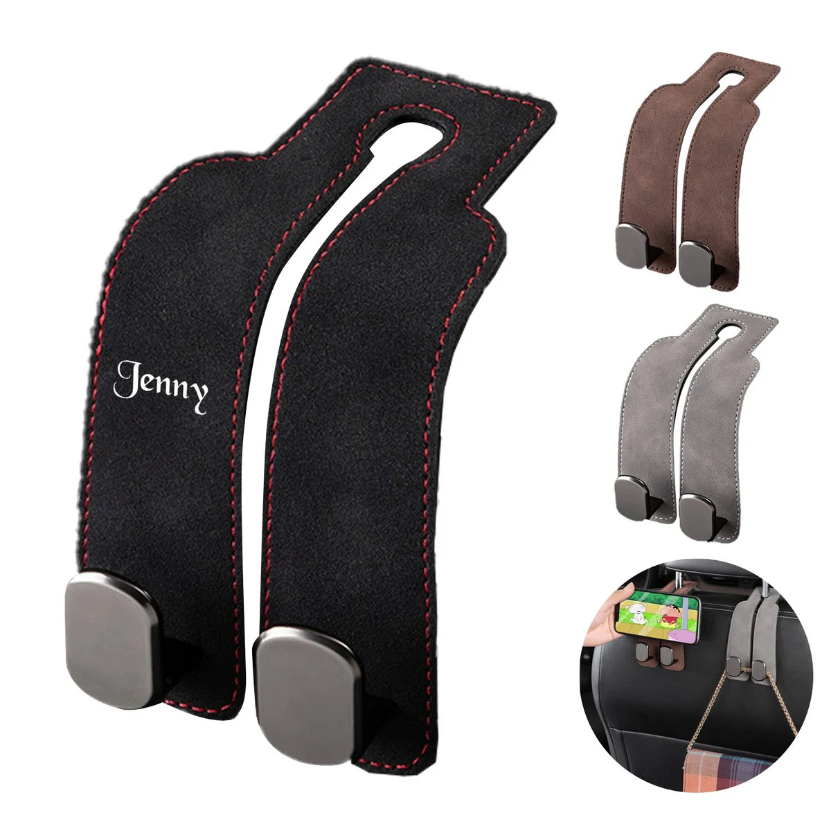Double Storage Car Seat Back Hook 1