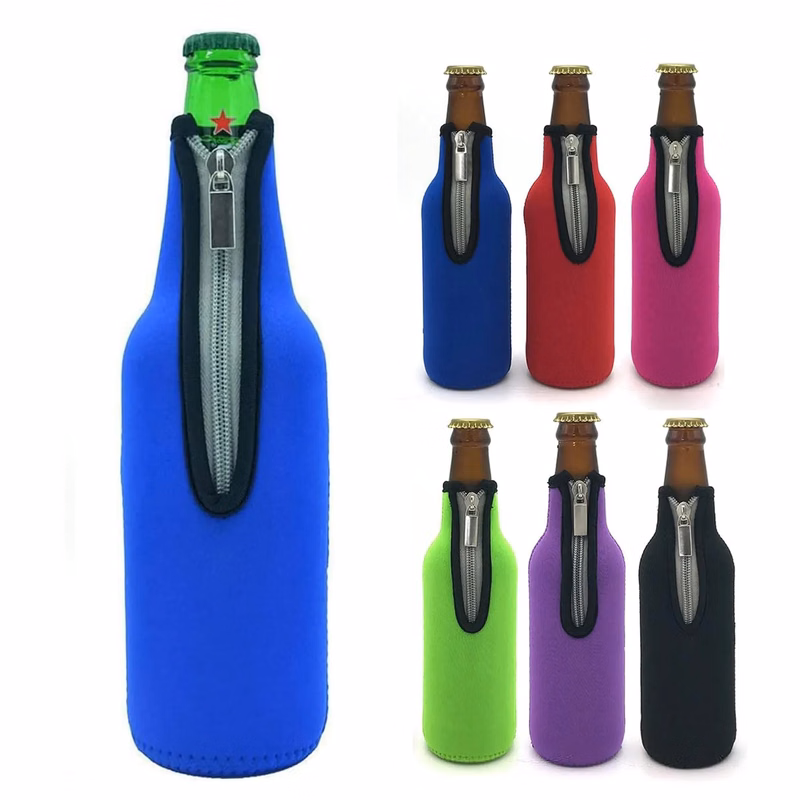 Zipper Beer Coolers Holder Sleeves