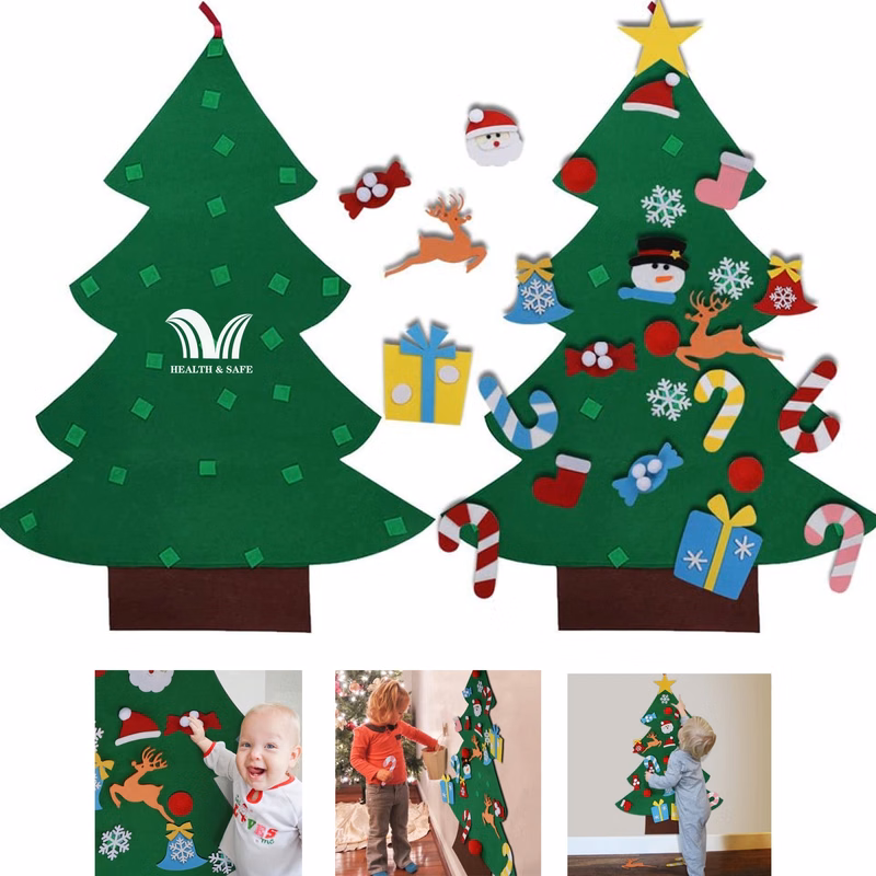 DIY Felt Christmas Tree With Ornaments