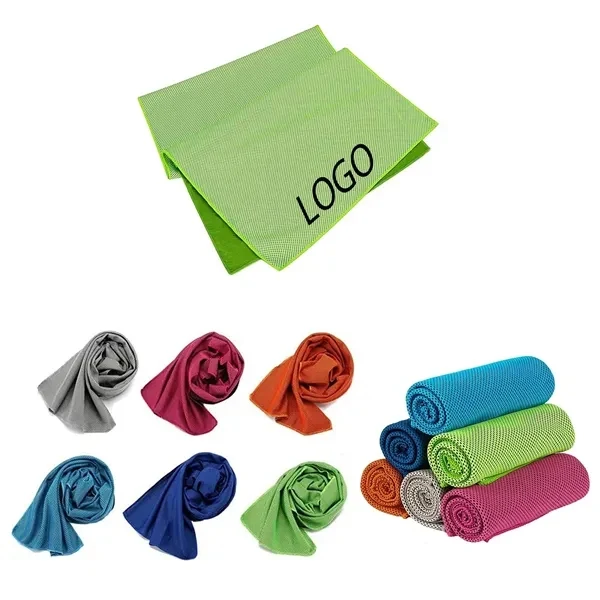 Custom 12 x 31 inch Breathable Cooling Workout Towel — Gym & Sports Promo 1