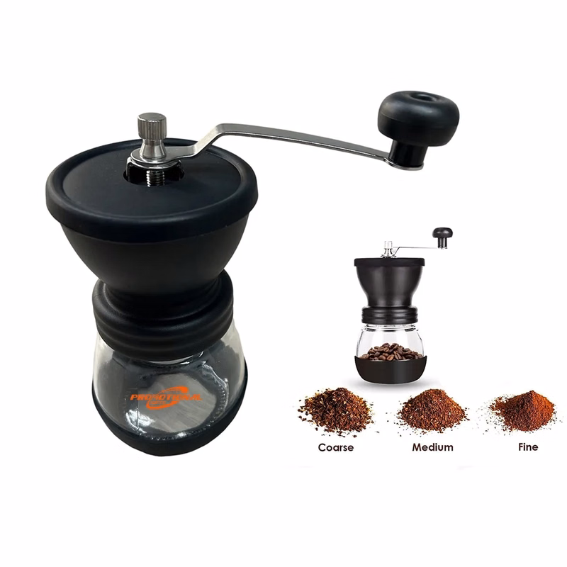 Manual Coffee Grinder Mill with Glass Jar