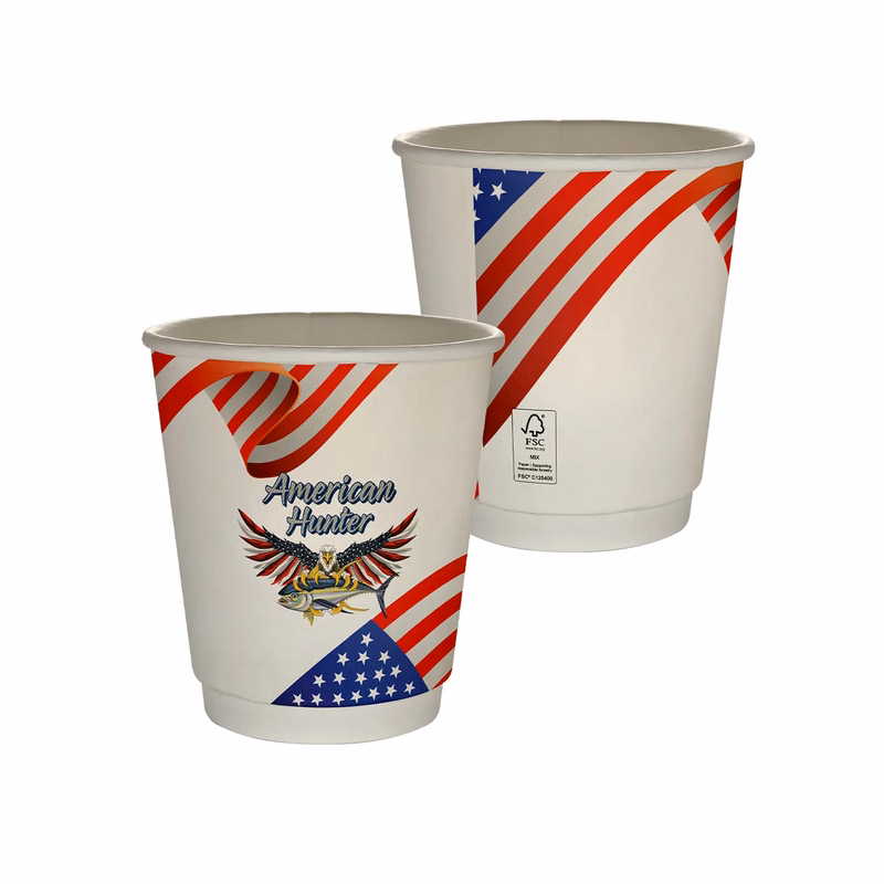 10 oz Full Color Patriotic Insulated Paper Cup