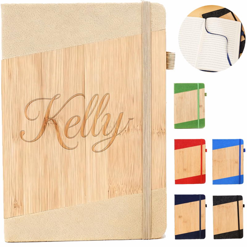 A5 Eco-Friendly Bamboo Wood Cover Notebook
