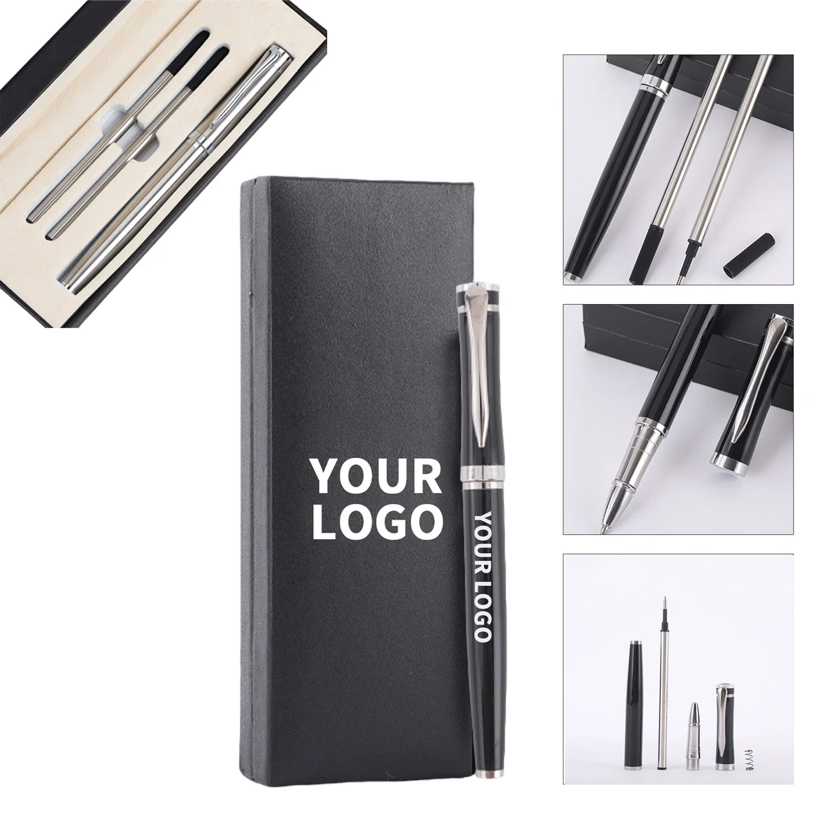 Metal Signature Gel Ink Pen Gift Box With Two Refills 1