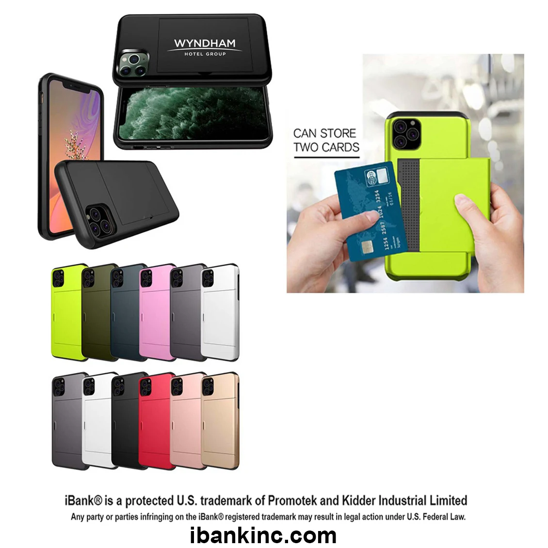 iBank ® Credit Card Holder Case for iPhone 16 1