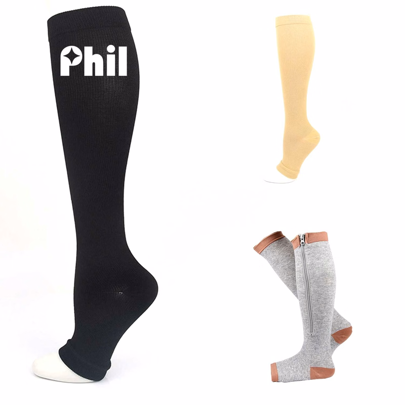 Zip-Up Compression Legwear