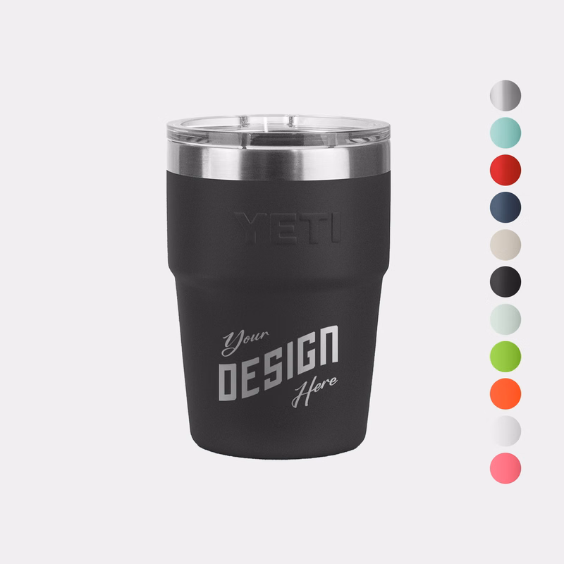16 Oz YETI® Rambler Stainless Steel Insulated Stackable Cup w/ Lid