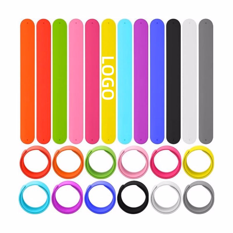 Solid Color Silicone Slap Bracelet