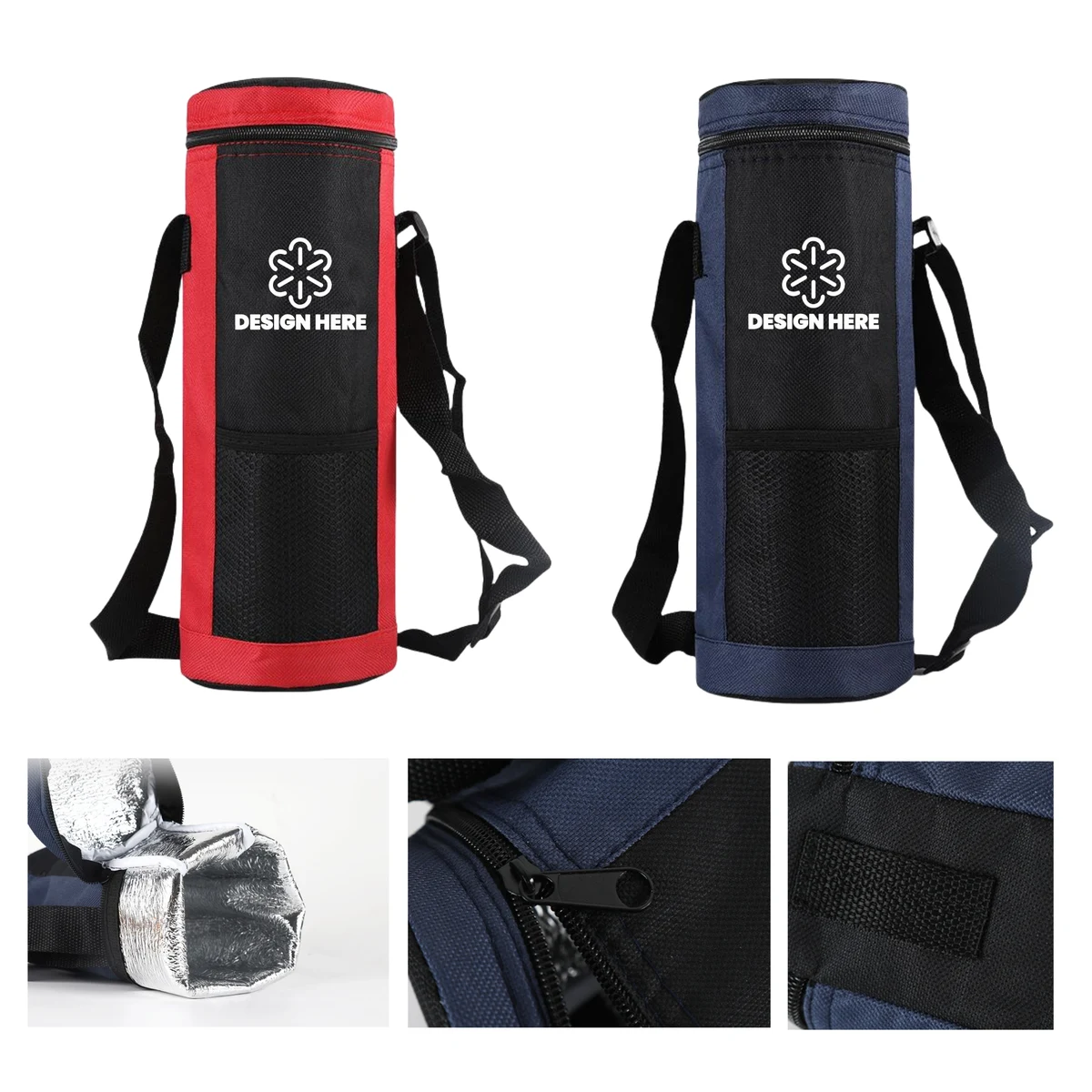 Oxford Round Insulated Sling Bag For Drinks Outdoor 1