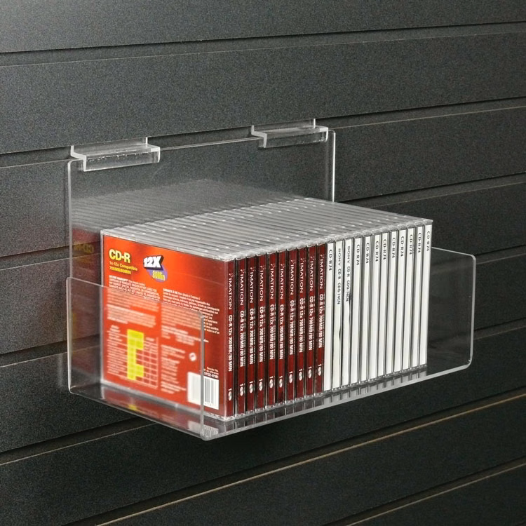 Clear Acrylic Shelf with Sides, 10w x 4h x 6d