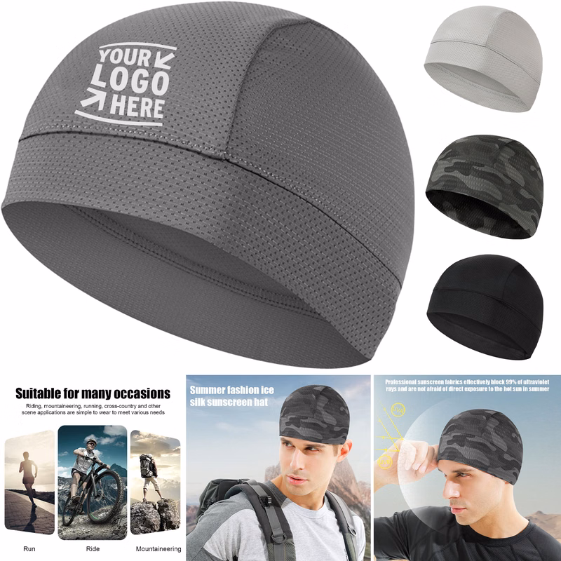 Ice Silk Quick Drying Bike Helmet Lining Beanie Cap