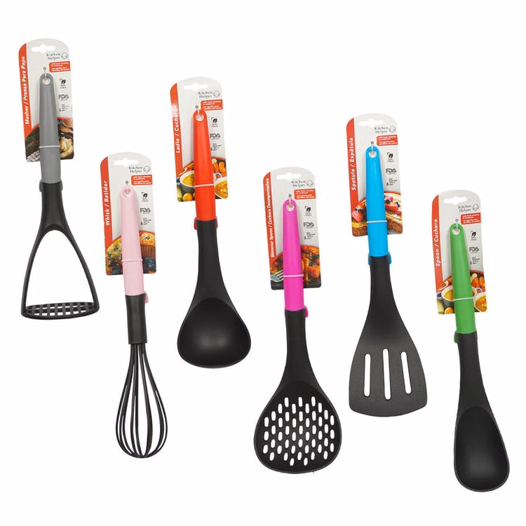 Kitchen Utensils Assortment - Plastic Two Tone