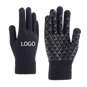 Winter Knitted Touchscreen Gloves With 3 Fingers 1