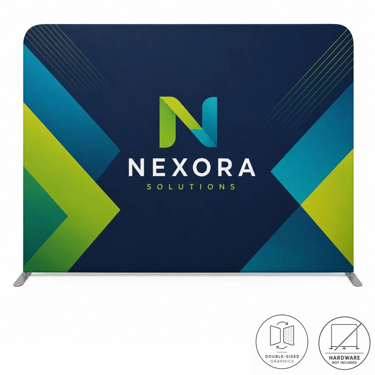 Replacement Graphics Double Sided 10'W x 8'H EuroFit Tension Fabric Slip on cover, NO SETUP CHARGE 1