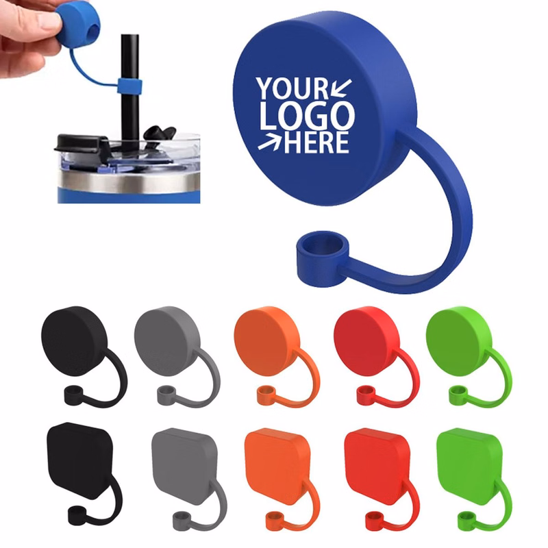 Custom Shape Food-Grade Silicone Straw Toppers