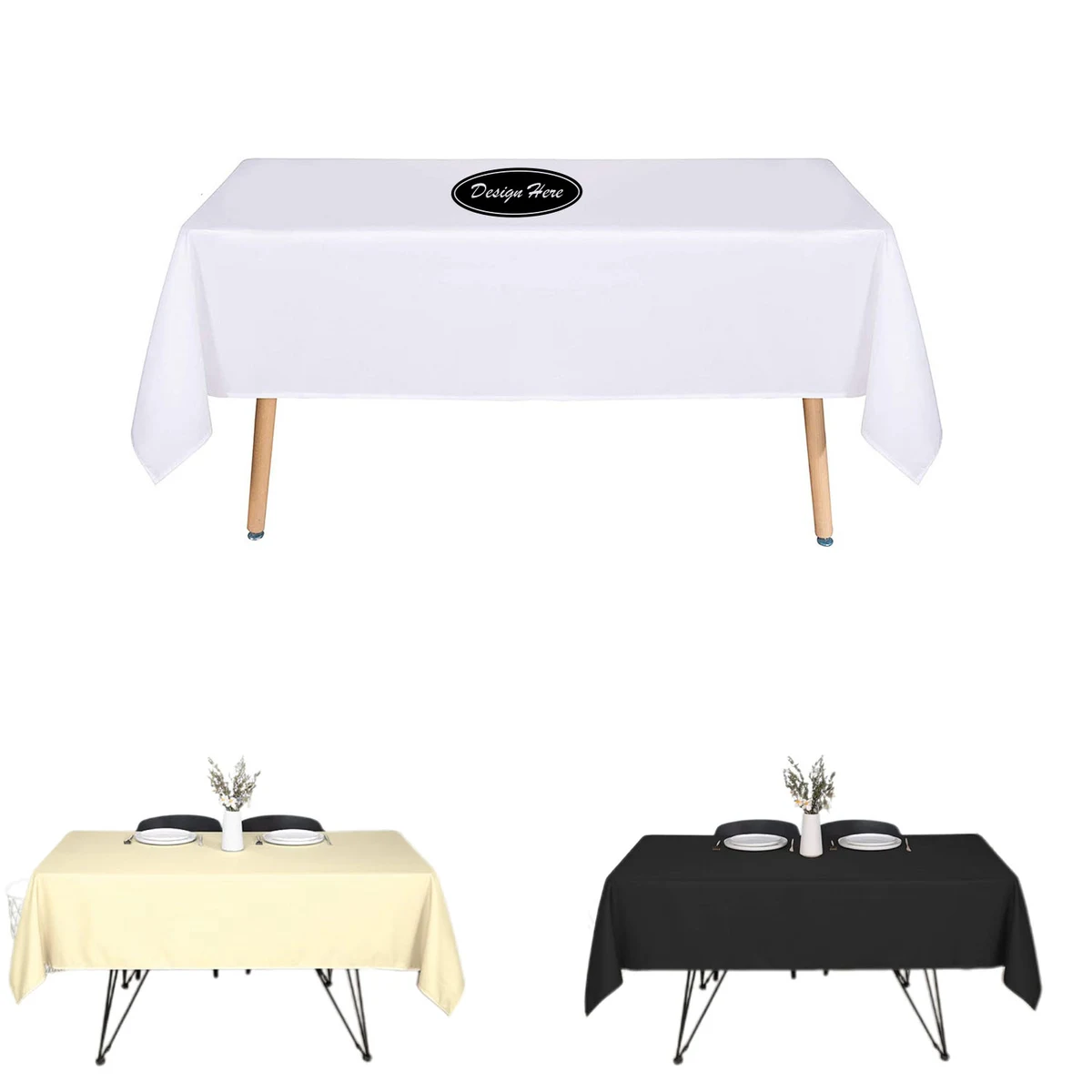 Rectangle Tablecloth Stain and Wrinkle Resistant Washable Polyester Table Cloth 1