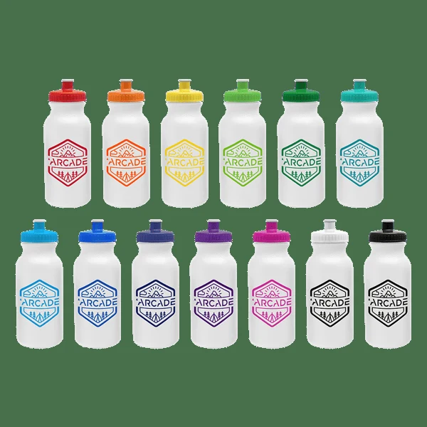 Circuit 20oz Bike Bottle - White w/Push-Pull Lid 1