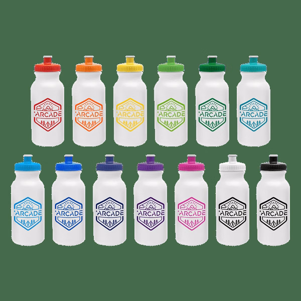 Circuit 20oz Bike Bottle - White w/Push-Pull Lid