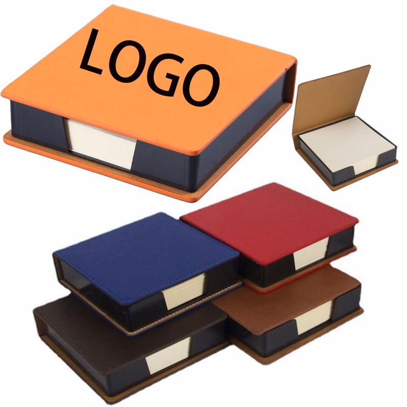 Elegant Faux Leather Flip Top Sticky Note Dispenser