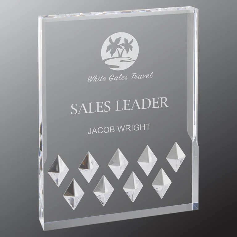 4" x 6" Silver Diamond Mirage Acrylic Award 1