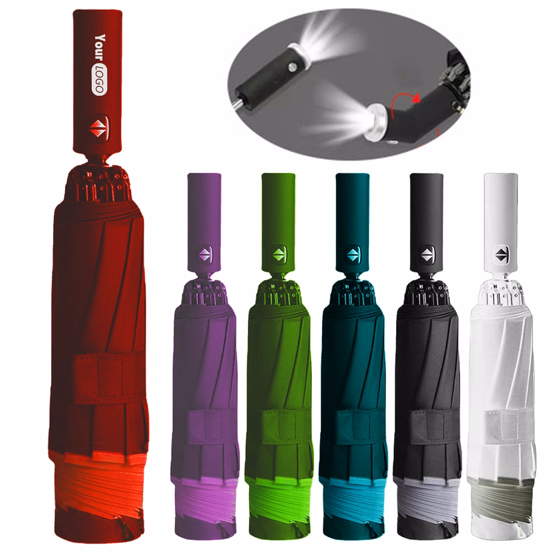 Drop Cloth Durable And Convenient 10-Bone Led Inverted Umbrella