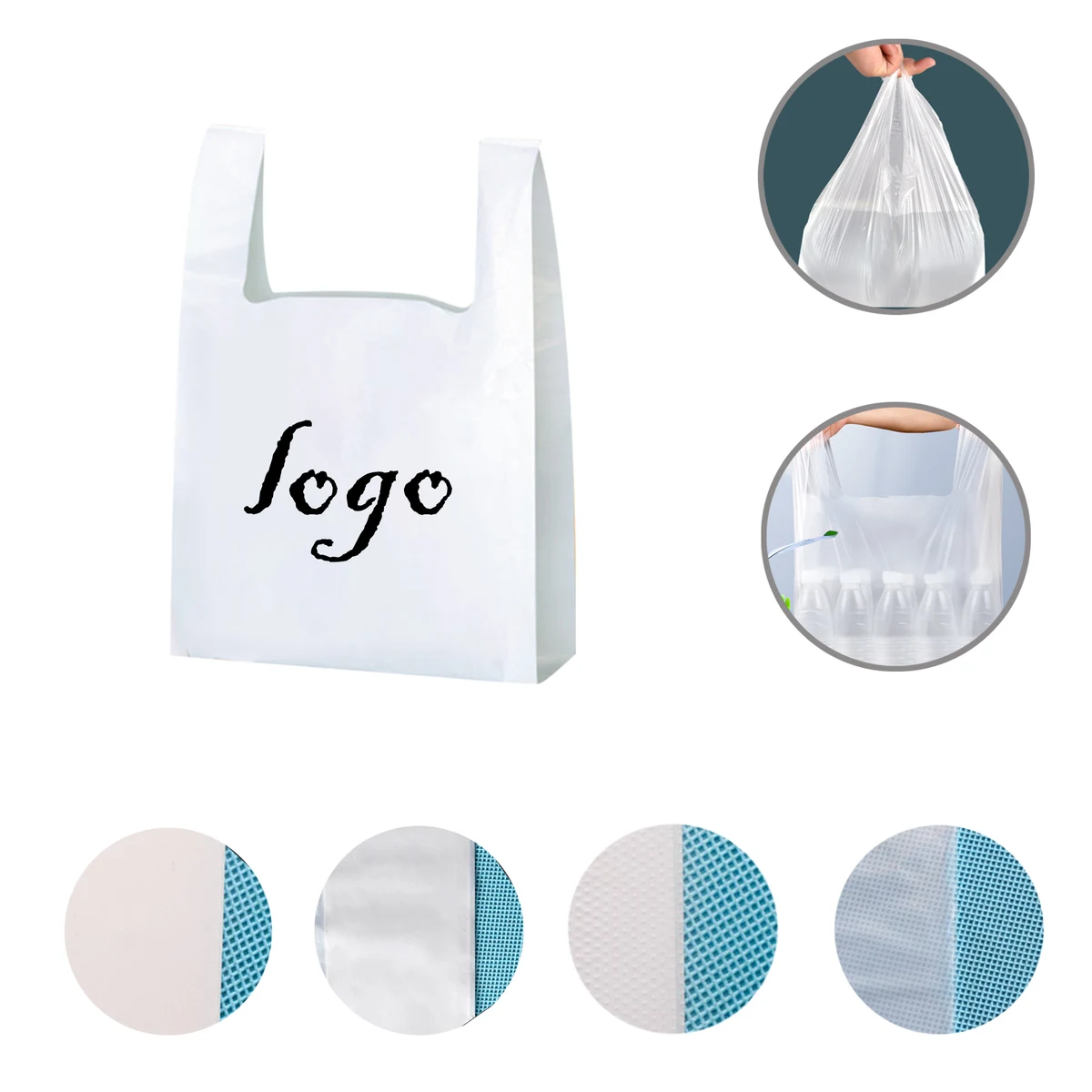 MOQ1000 Food Grade 5 Mil Grocery Bags 1