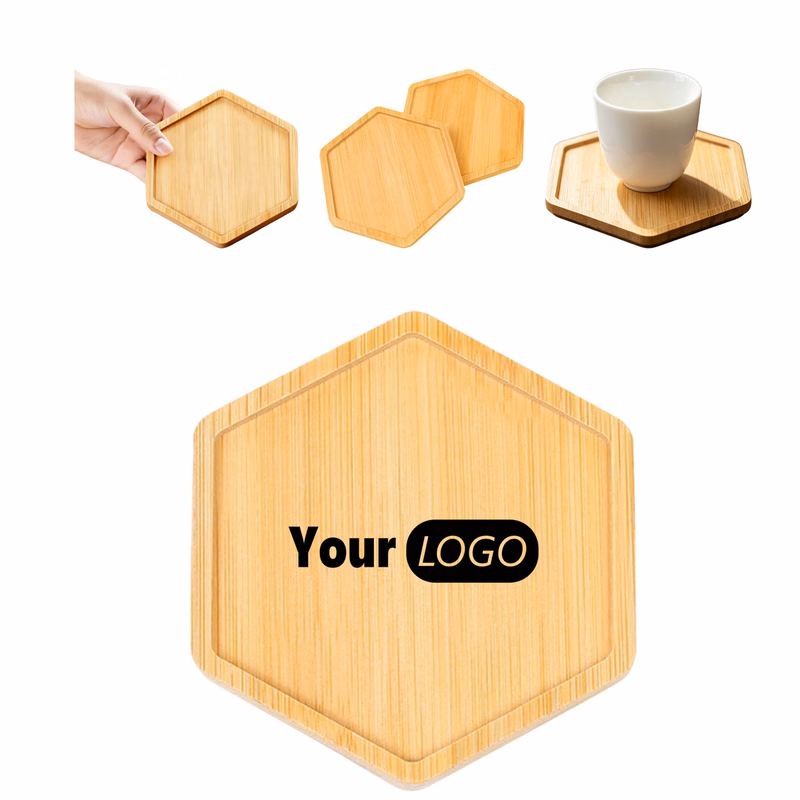Natural Hexagonal Bamboo Coaster