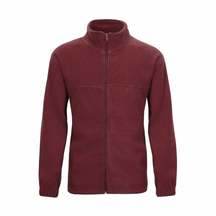 Youth Polar Fleece Jackets - 10/12 (M) Burgundy Full Zip