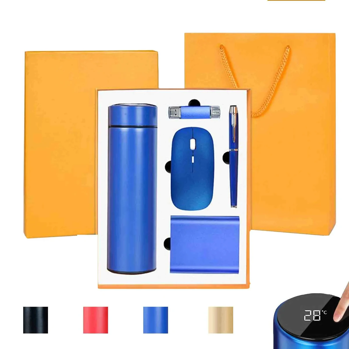 Gift Set Thermos Cup Mouse Pen Power Bank Usb Flash Drive 1