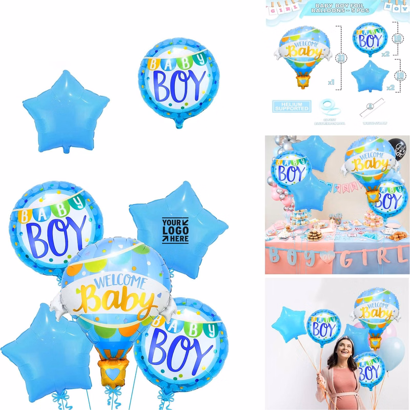 Welcome Baby Boy Indoor Decoration Balloon Set