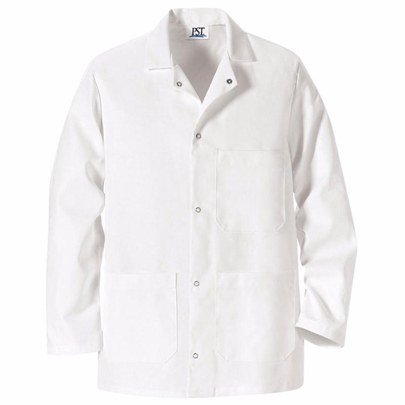 Gripper Front Short Butcher Coat - 0406