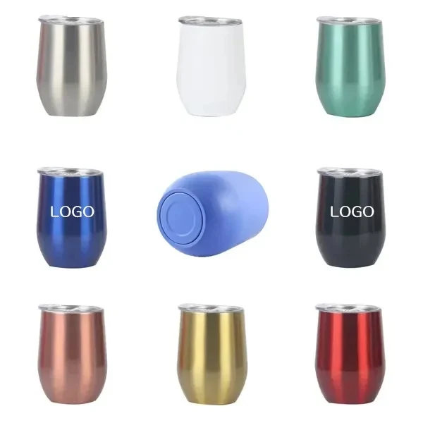Insulated Stainless Steel Wine Tumbler with Lid 1