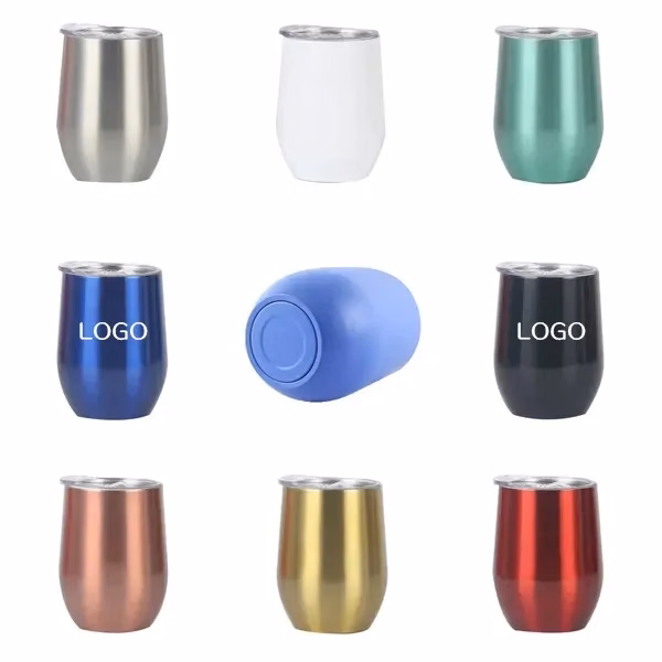 Insulated Stainless Steel Wine Tumbler with Lid