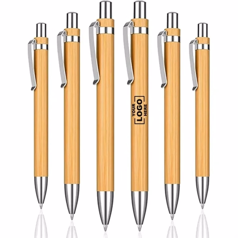 Eco Bamboo Ballpoint Pen With Natural Texture